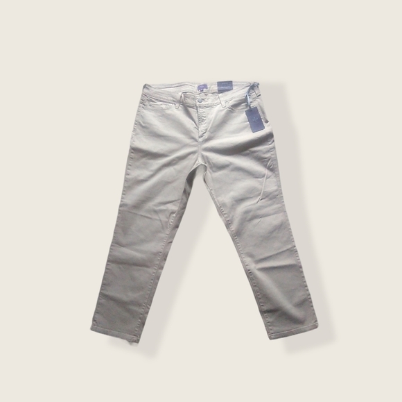 NYDJ Alisha Khaki Fitted Ankle Jeans 18P - Picture 3 of 7